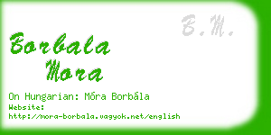 borbala mora business card