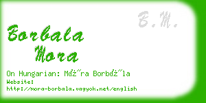 borbala mora business card